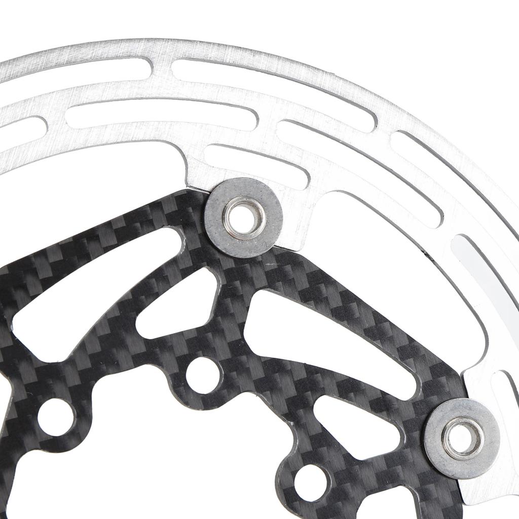 Bike Brake Disc Rotor Heat Dissipation Lightweight Carbon Fiber Steel with 6 Bolts Floating Disc Brake Rotor for Mountain Bike Road Bike