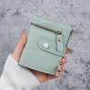 Compact Slim Wallet for Women Featuring Multiple Card Slots, a Zipper, And Button Closure