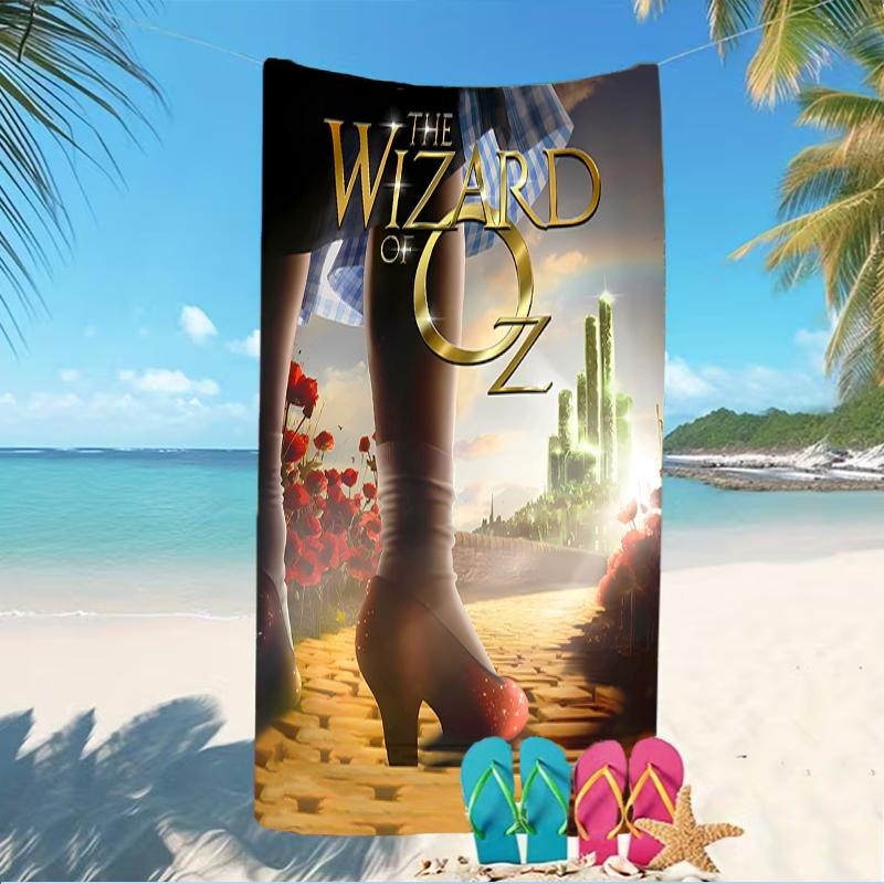 Beach Towel with The Wizard of Oz Pattern - Soft,absorbent,machine Washable Lightweight&Modern,swimming,Travel Essentials