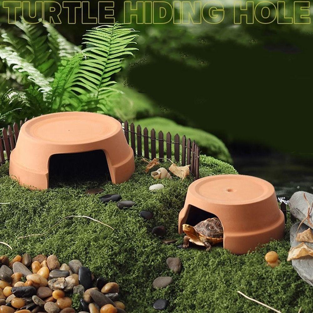 Entranc Turtle Hideout Decorative Reptile Caves Creative Reptile Terrarium  Aquarium Decoration