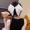 Fashion Temperament Bow Hairpin For Women Girls Bowknot Ribbon Ponytail Hair Claw Sweet Shark Clip Hair Accessories