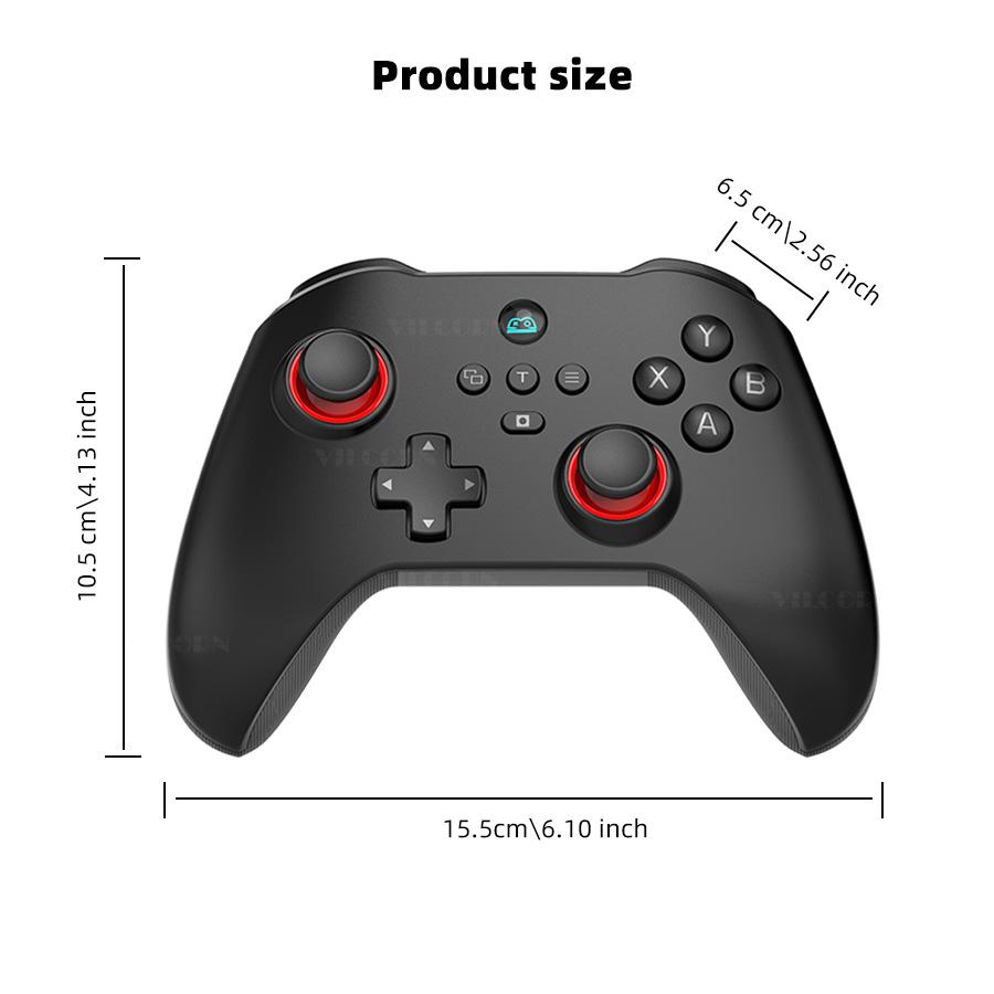 Wireless Mobile Gaming Controller for Android iOS Hall Joystick Turbo Macro M1 M2 Gamepad For PC Switch With Thumbstick Caps