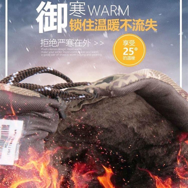 Fashion Winter Men Boots Warm Wool Shoes Men's Ankle Outdoor Snow Boots Man