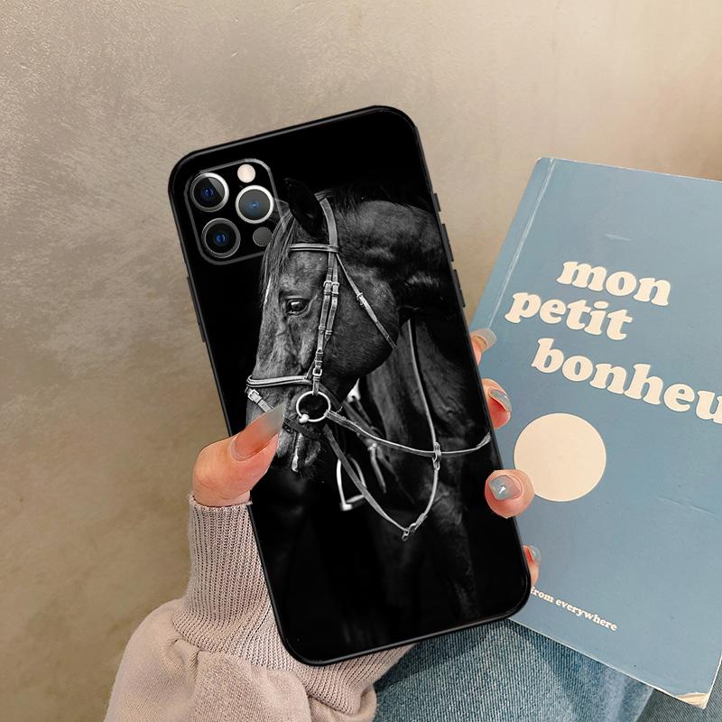 Domineering Cool Horse Case For iPhone 17 Air 16 15 14 13 11 12 Pro Max 13 Mini XR 15 16 Plus 16e Back Cover Shell