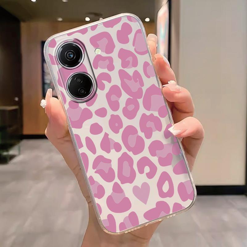 Transparent Phone Case For Poco C65 Redmi Note 15 Pro+ Plus 14C Cover Cartoon Flowers Soft TPU Shockproof Funda Bags Heart Clear