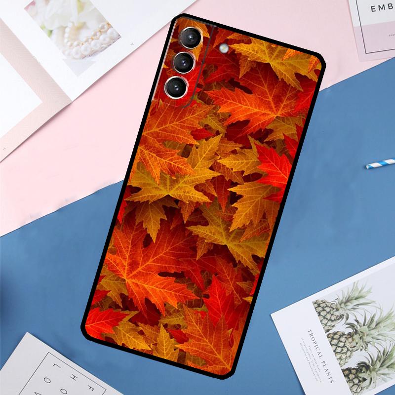 Autumn Leaves Case For Samsung Galaxy S25 Ultra S21 S22 S23 S24 Ultra S9 S10 Plus S20 FE S25 FE Back Cover