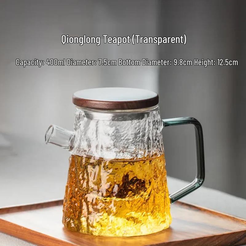 Youluo Heat-Resistant Glass Teapot with Side Handle, 400ML