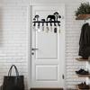 Metal Wall Hook Rack with Elephant Design 7 Hooks for Hanging Keys Towels Coats and Accessories Creative Home Organization Storage