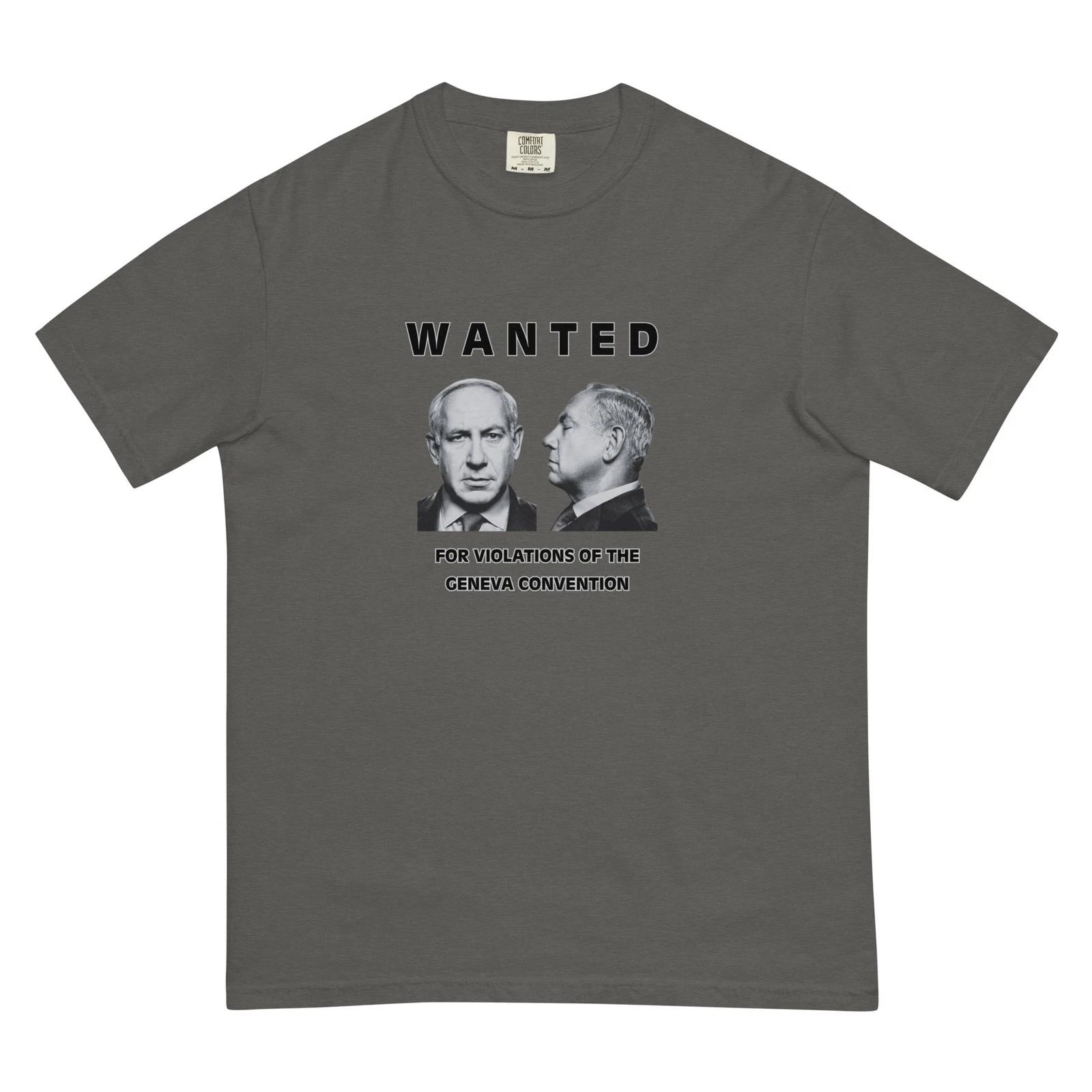 Netanyahu Wanted Poster Unisex garment-dyed t-shirt 3XL