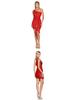 Women's One-Shoulder Sequin Bodycon Dress - Sweet and Spicy Style