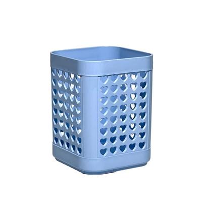 Square Pen Holder Plastic Pencil Cup Simple Makeup Brush Holder  Office
