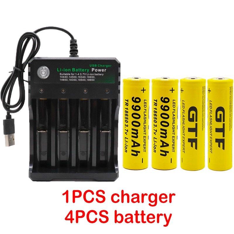 GTL 18650 9900mAh 3.7V Lithium Battery - Explosion-Proof LED Flashlight Battery