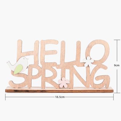 F&P Store Oster-Buchstabe aus Holz „Hallo Frühling“ zum Aufhängen, Anhänger für Zuhause, Party, Dekoration