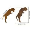 Rustic Metal Dog Garden Statue Vintage Cat Lawn Ornament Dog Pot Hugger Decor  Courtyard