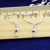 50pcs/ba Silver Color Zinc Alloy Ear Hook Earrings Hooks Jewelry Accessories