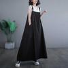 Denim Jumper Overall Cami Layered Cami Long Overalls Denim Solid Maxi Oversized Sleeveless [Pinyifang] Women's Skirt, Skirt, Dress, Dress, Dress,