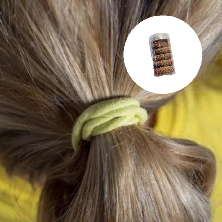 6pcs Items Stylish Hair Accessories Thickened Flexible Ponytail Rings No Snag Design Various Shades
