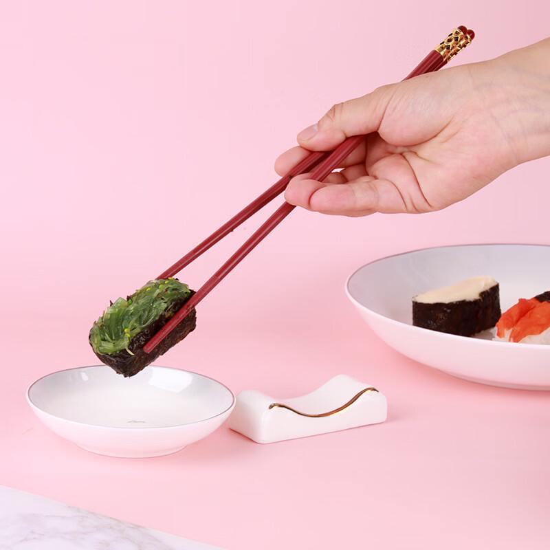 Ru Han Premium Gold Crown Glazed Alloy Chopsticks