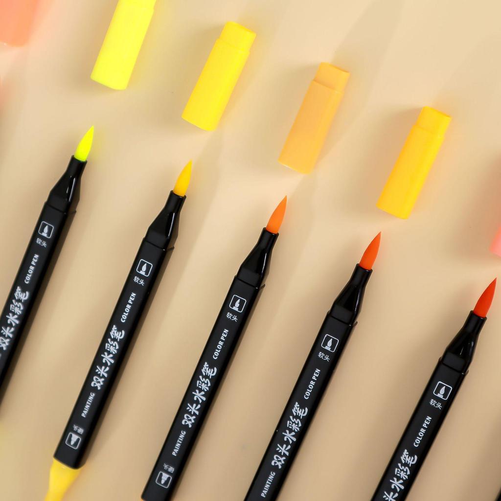 Double-Headed Soft Watercolor Pen Set for Student Art & Children's Graffiti