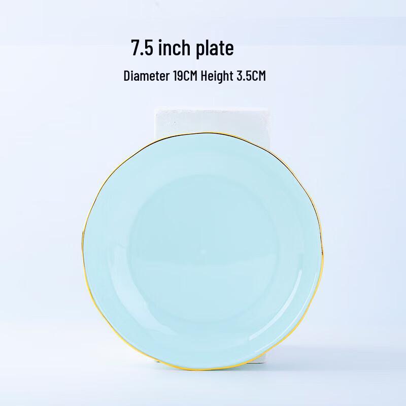 Zebian Pumpkin Green Ceramic Dinner Plate Set