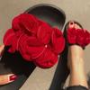 New Fashion Women Sandals Summer Flower Flat Heels Flip Flops Women's Shoes 36-41