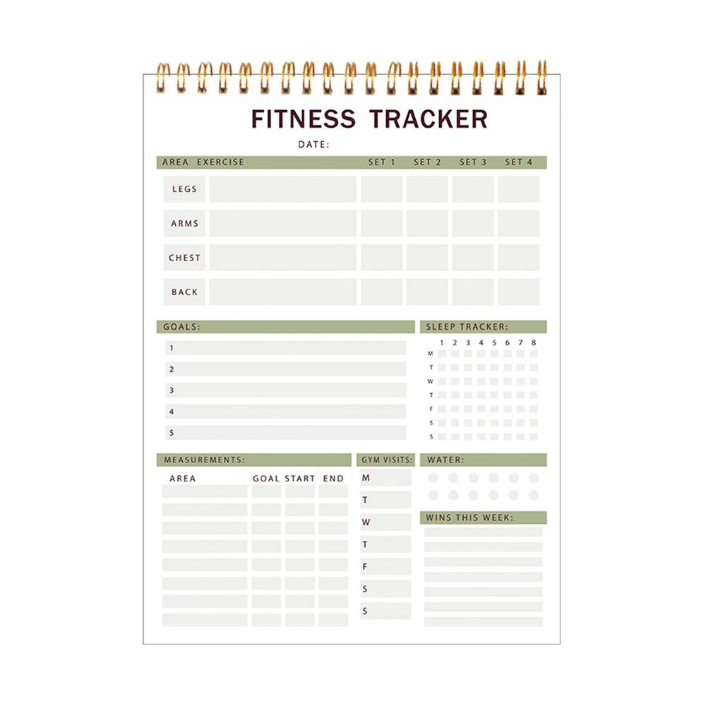 52 Sheets Spiral Fitness Journal Notebooks Portable To Do List Notepad  Women/Men