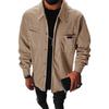 Mens Corduroy Shirt Jacket Casual Button Down Shacket Long Sleeve Lightweight Flannel Jacket Coat Versatile Jacket
