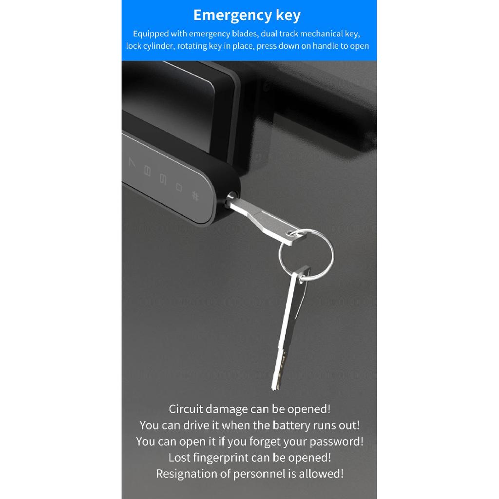 Smart Aluminum Alloy Glass Door Knobs Rotation Lock With Tuya App + Key Knobset Handle Metal Door Knob Lock For Bedroom Bathroom