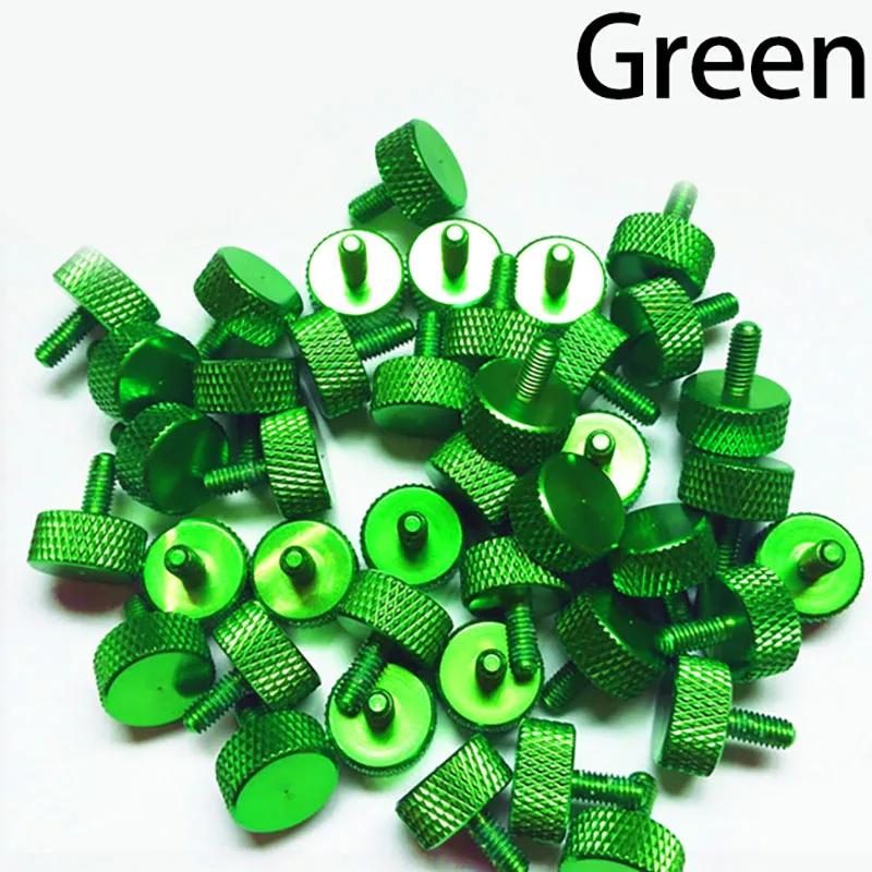 2pcs M3 M3.5 M4 M6 Colourful Aluminum Alloy Thumb Screw Flat Cylindrical Head Hand Tighten Bolt DIY Computer Case Anodizing