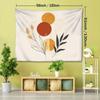 1pc Simple Plant Geometric Pattern Tapestry, Nordic Style Elegant Wall Hanging Bohemian Home Decor for Living Room Bedroom Holiday Gift with Installat