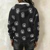 Women's Fashion Long Sleeve Polka Dot Print Hooded Pullover Sweatshirt