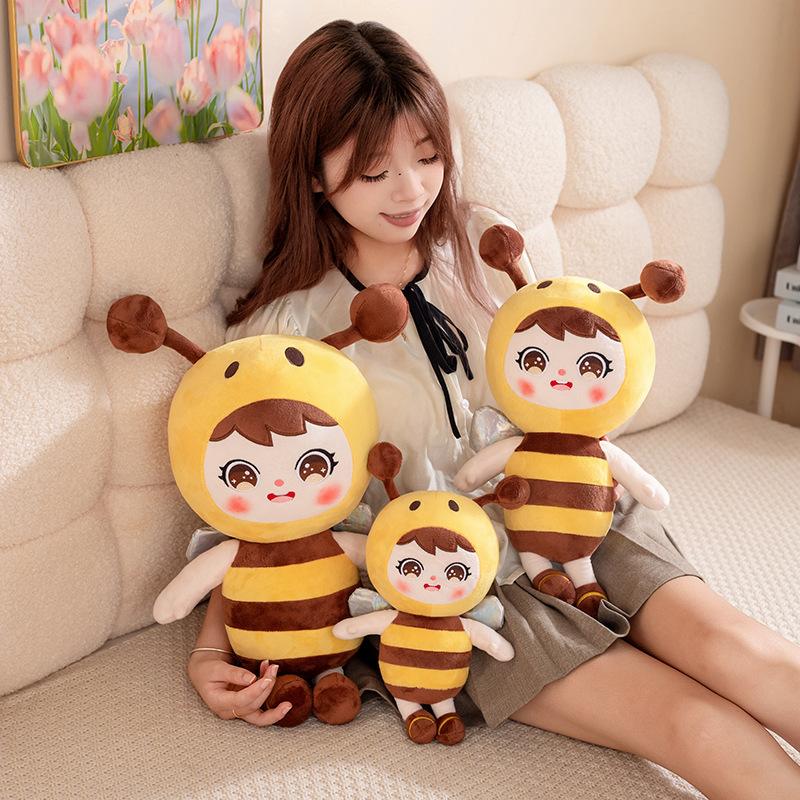 Cute cute bee doll doll plush toy bee doll home sofa pillow girl doll