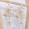 Plush Infant Car Seat Toy With Music Sounds Crib Mobile Hanging Toy For Soothing Baby Travel Bed Bell Cartoon Hanger