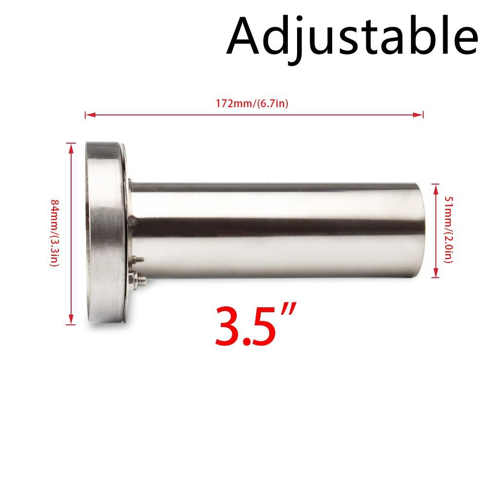 

Новый 3,5 / 4 / 4,5 круглый стальной съемный универсальный автомобильный глушитель выхлопной трубы из нержавеющей стали серебристый