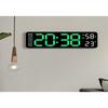 9 inch digital wall clock temperature humidity clock table clock electronic LED alarm clock Orange