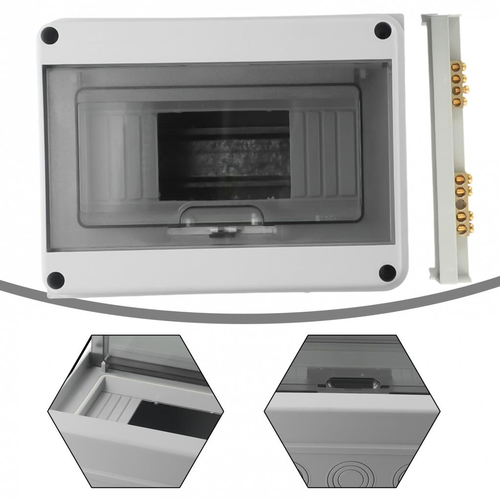 Outdoor Waterproof Distribution Box Surface-Mounted 1Row 8 Modules IP65 Fuse Box