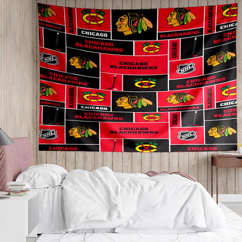 1PC Chicago Hockey Tapestry Accessories Playroom Tapestry, for Bedroom,Livingroom, dormitory Room Wall Decor Fan Birthday Gifts