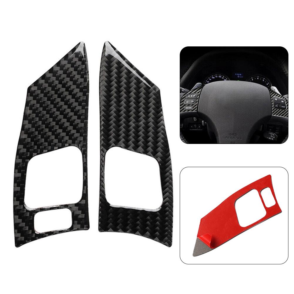 Transform Your Car's Look with Carbon Fiber Steering Wheel Button Trim Cover for LEXUS IS250 300 350 2006 2012