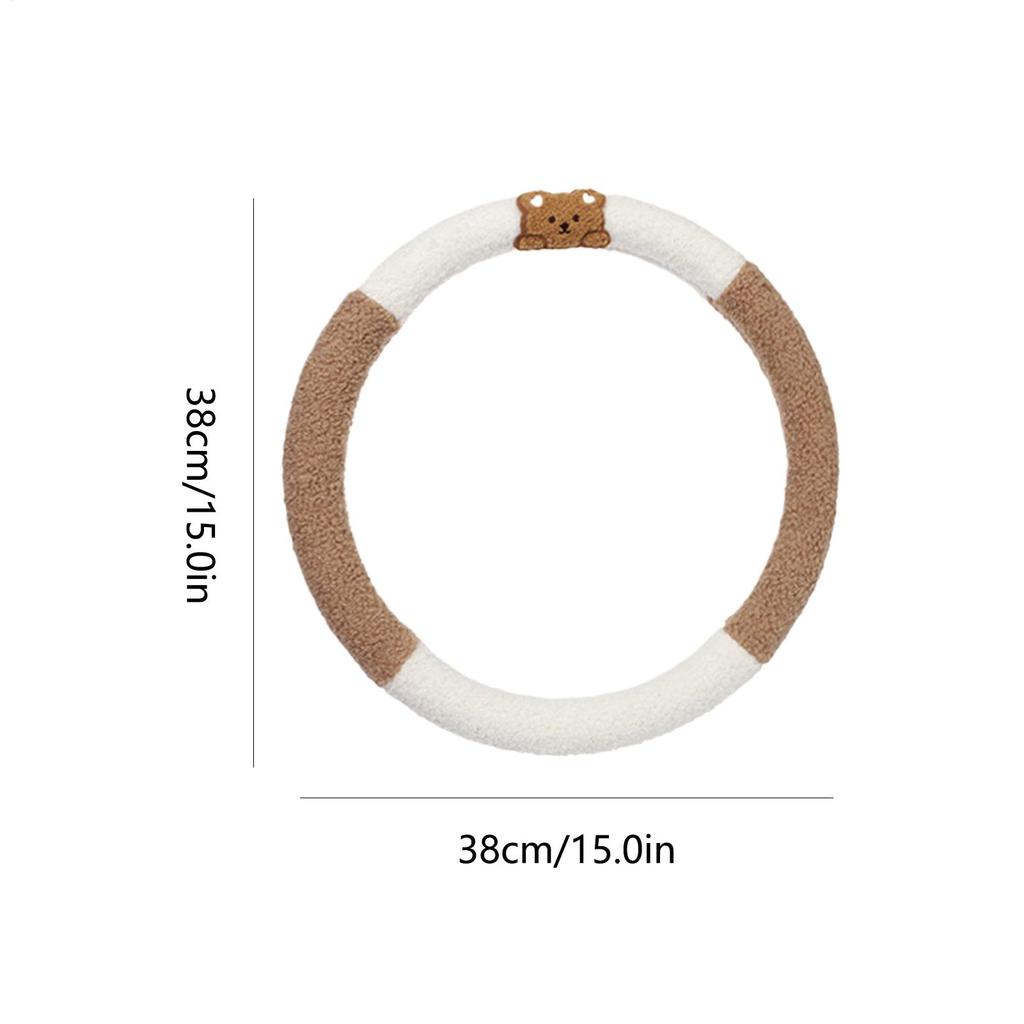 Lenkradabdeckung Herren 15 Zoll Warmes Auto-Griff-Dekor Niedliche Lenkradabdeckung Mit Tierdesign Zur Dekoration Herren Damen