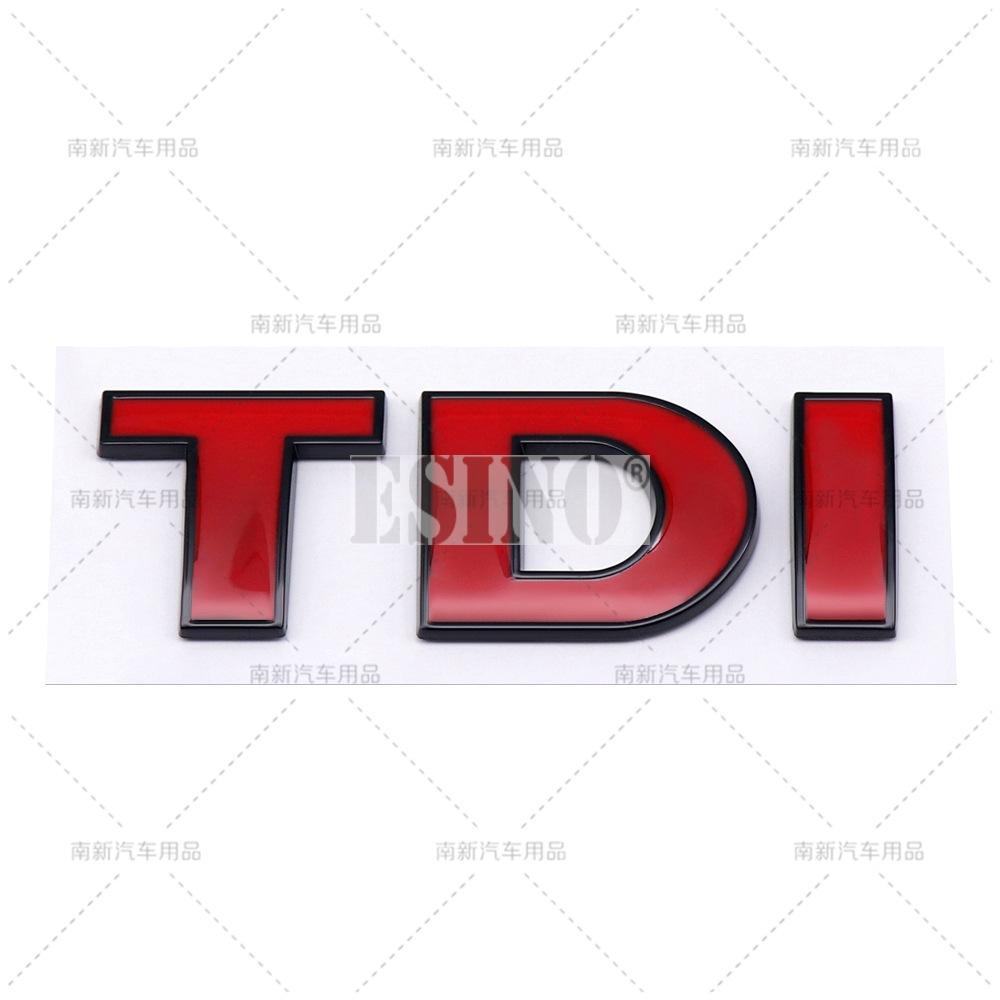 emsqc4 New 3D TDI Turbo Direct Injection ABS Adhesive Car Trunk Emblem Rear Body Tailgate Accessories Adhesive Styling Badge