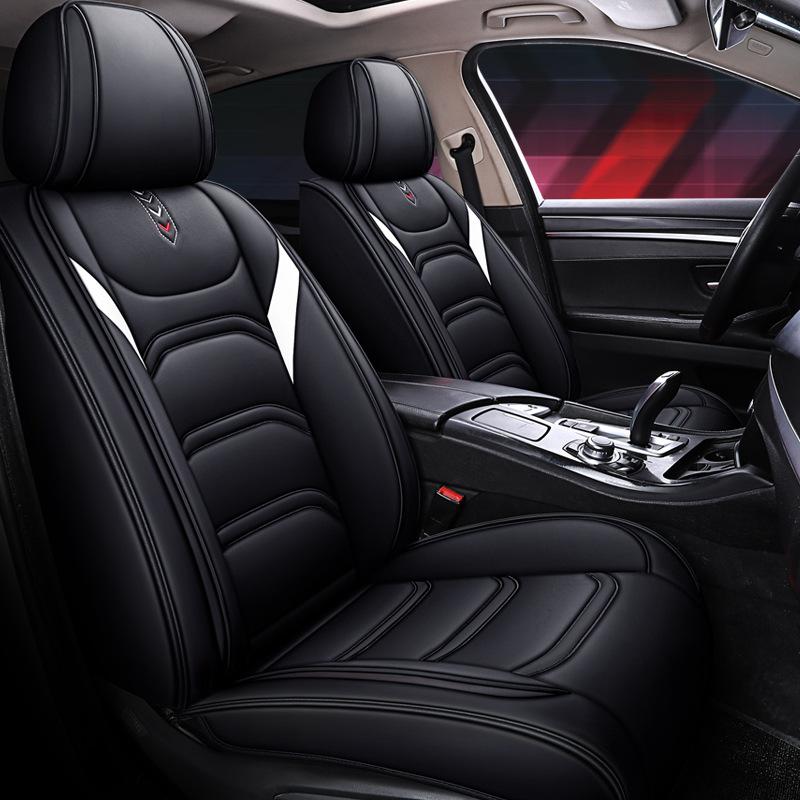 Luxury Full Car Seat Mat Covers Cushion PU Leather Protector Pad For Car Suv Truck Van Bus Universal Car Seat Cover (1Pcs)