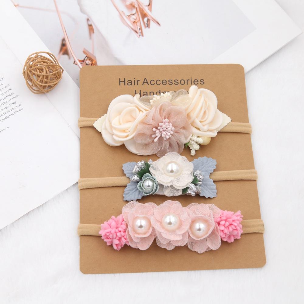 Best-Selling Nylon Headbands Set for Girls  - Soft & Skin-Friendly, DIY Floral Accessories for Versatile Princess Hairstyles