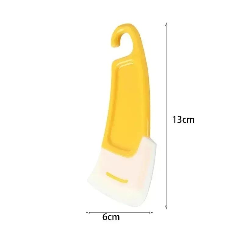 1/2PCS Silicone Scraper Kitchen Scraper Soft Blade Scraper Brush Dirty Pan Pot Dishes Cleaner Tools Silicone Kitchen Utensils