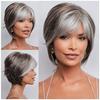 Stylish Short Curly Synthetic Wig for Daily Wear Cosplay Costume Mommy Wig Natural Hair Nice Looking Women's Wig