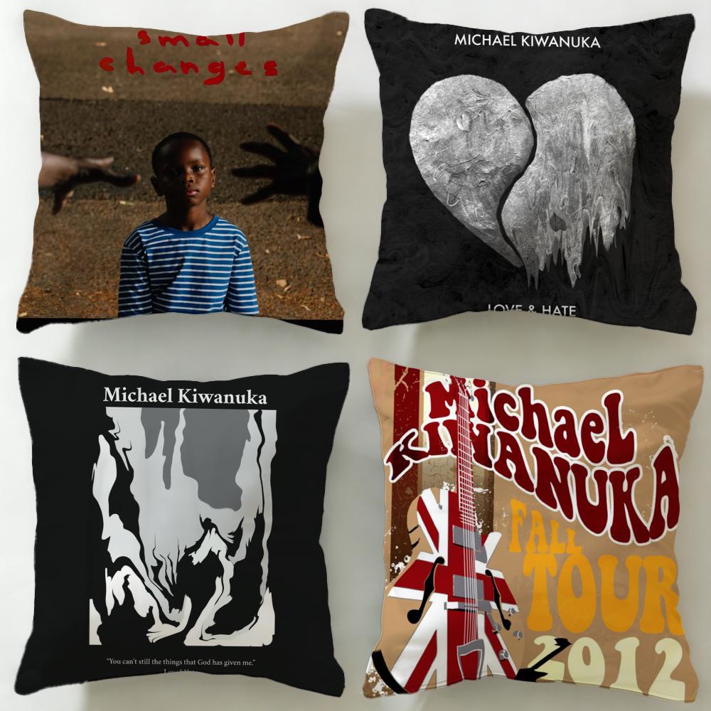 Popular Singer Michael Kiwanuka Cushion Cover Soft EasyWash Pillow Case Versatile for Couch Bed Travel and Office