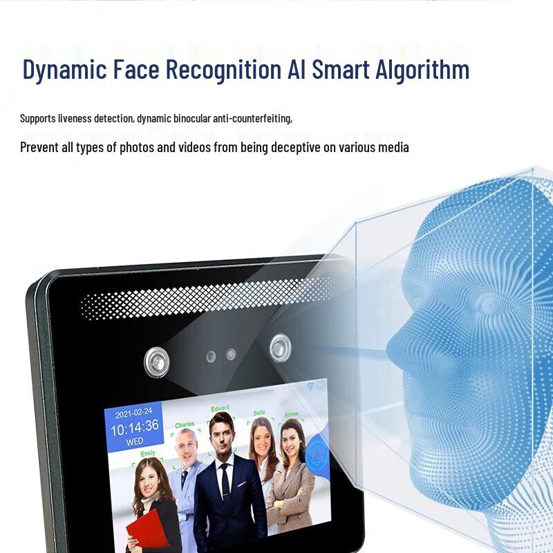TIMY AI Face Recognition Access & Attendance Terminal CN plug (adapter included)