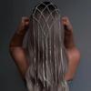 Long Chain Mesh Headband Rhinestone Inlaid Bridal Headpiece  Hair Accessories