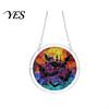 UV Printed Suncatcher Halloween Scary Bat Pumpkin Acrylic Jigsaw Puzzle Suncatcher, Stained Glass Style Unique Sun Catcher Gift Window Hanging
