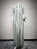 Elegant Sequin Embroidered Muslim Women's Robe - Middle Eastern Style Long Dress