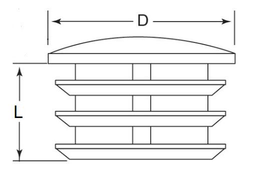 Chrome-plated Profile Cap Fi18 20 PCS